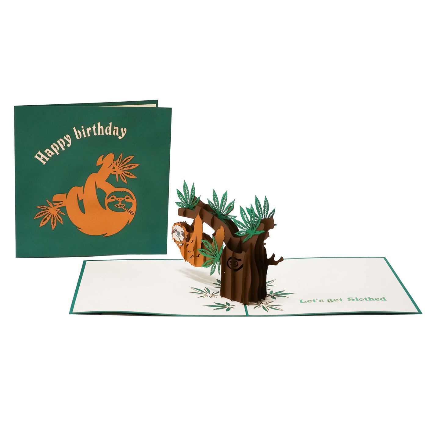 Get Slothed 3D Greeting Card