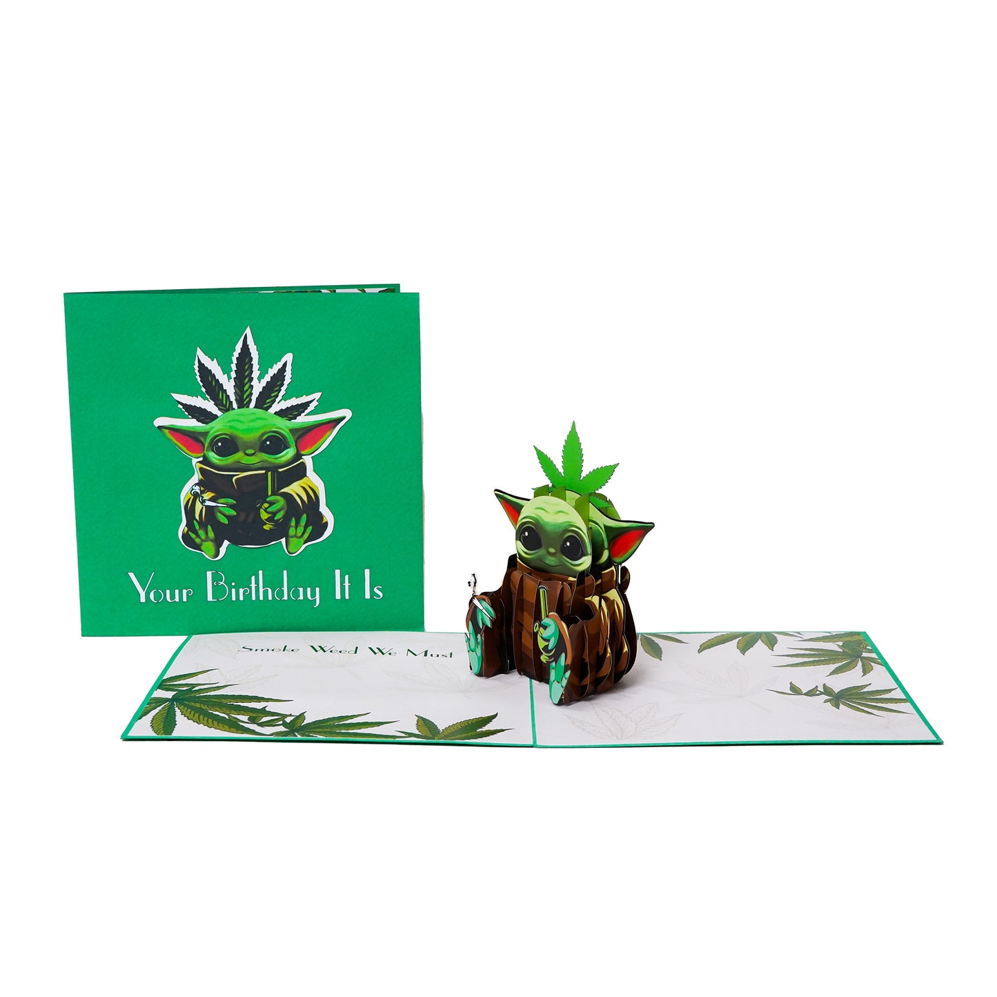 Green Friend Birthday 3D Greeting Card