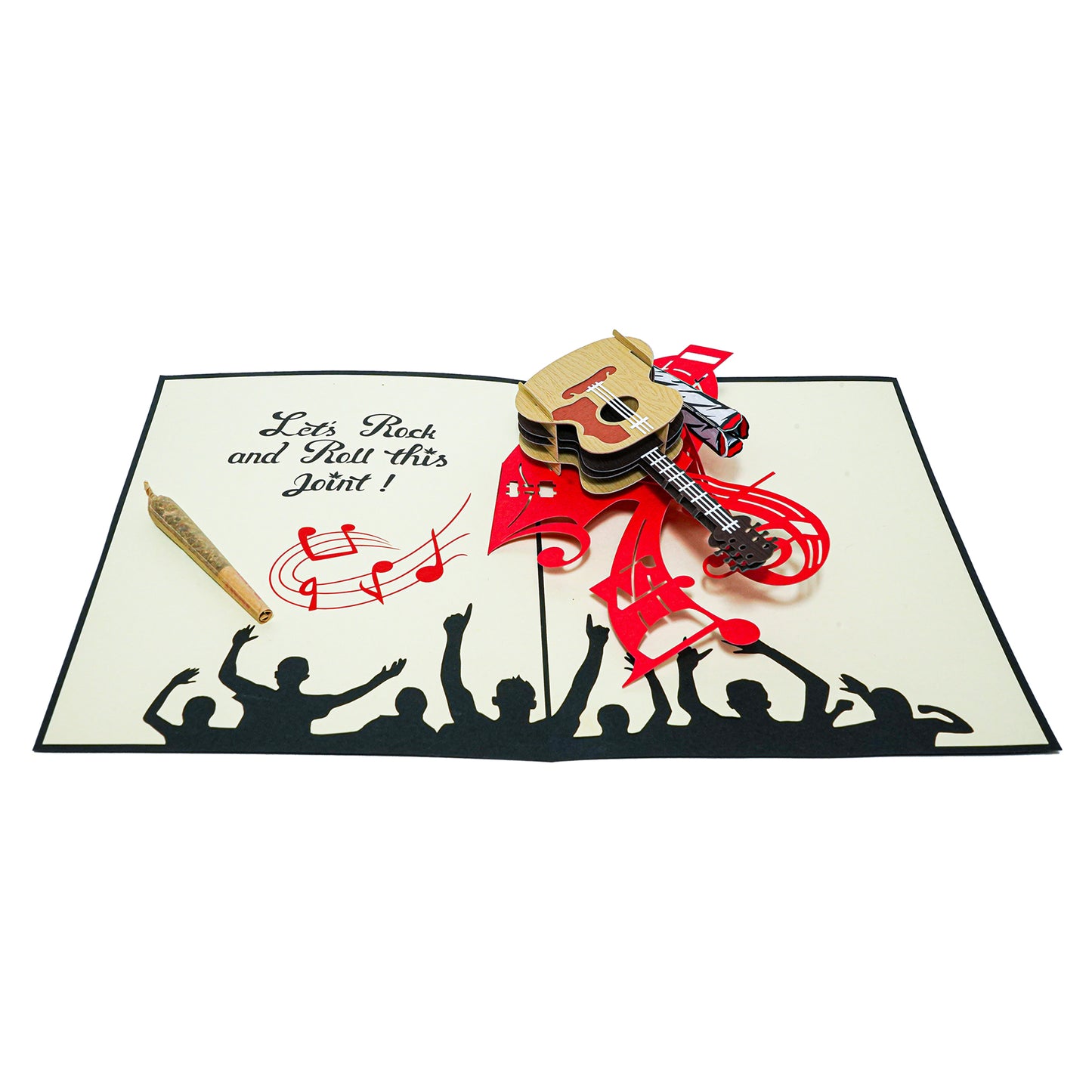 Rock and Roll 3D Greeting Card