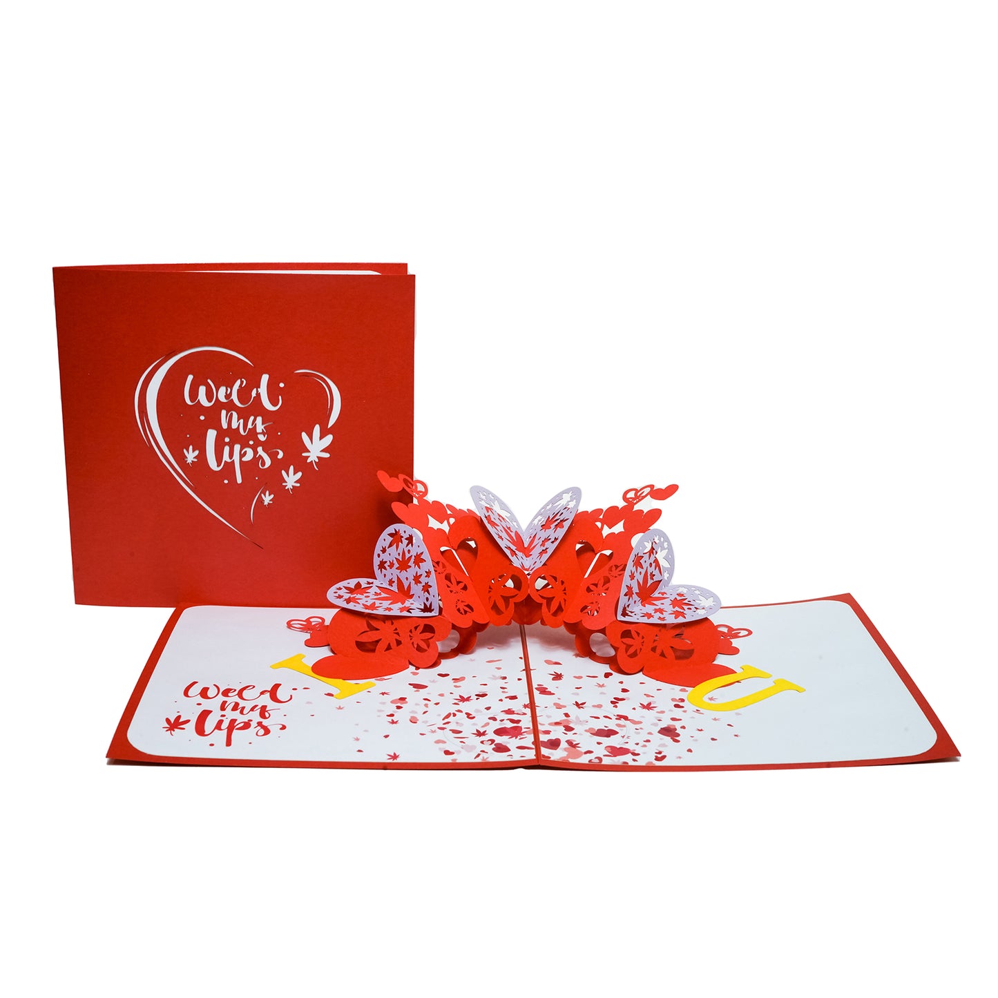 Weed My Lips 3D Greeting Card